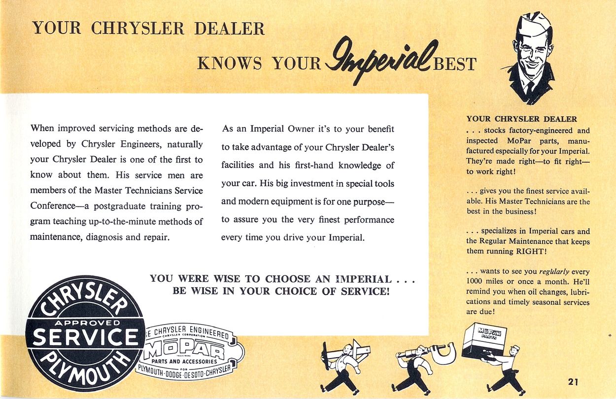 1955 Chrysler Imperial Owners Manual Page 23